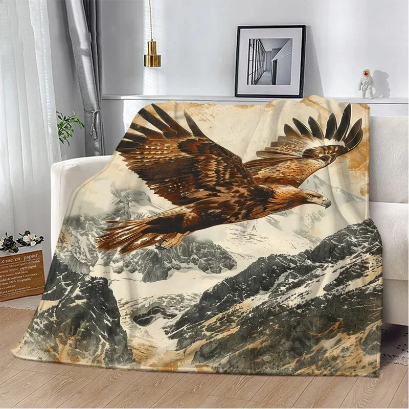 Eagle Soars knitted plaid beach towel thick blankets winter blanket king-throw you bed luxury bed home interior