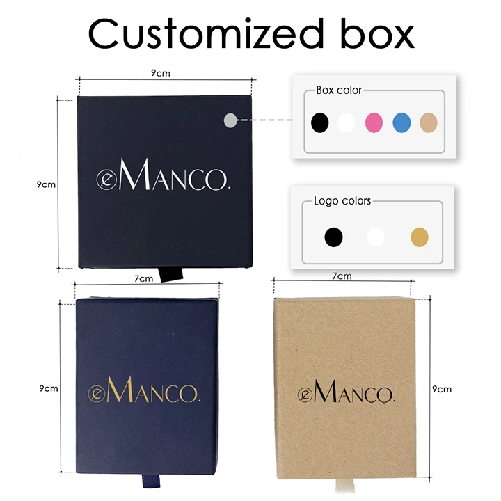 EMANCO (Custom Logo Box) 2.5CM Necklaces Bracelets Earrings Gift Boxes Wholesale and Direct Mail Support Contact Seller