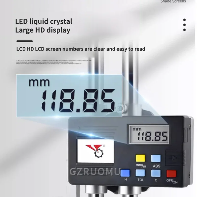 Règle de mesure à double colonne à cristaux liquides LED, marquage de précision, affichage numérique recommandé, vernier, jauge, 0-1000mm