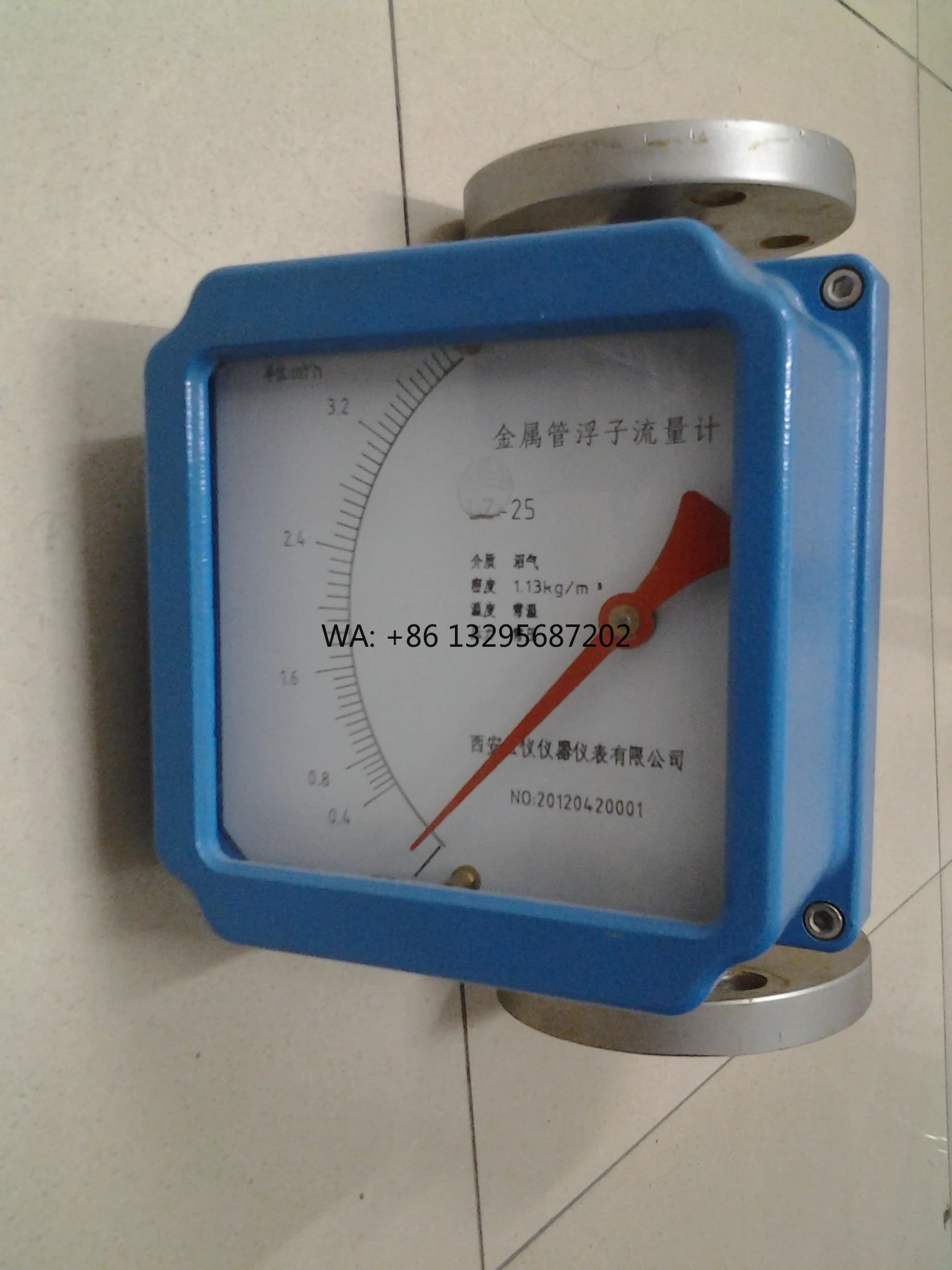 

China Vertically mounted metal tube rotameter Liquid Gas flow meter diesel meter flow meter