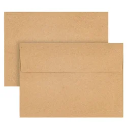 50pcs A7 Envelope High-grade 100g Kraft Paper Postcard White Style Envelopes for Wedding Invitations Stationery Gift Packaging