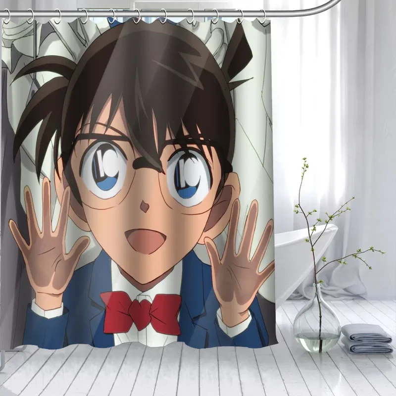 Detective Conan Shower Curtain HD Printing Waterproof Polyester Fabric Shower Curtain Home Decor  cortina de la ducha