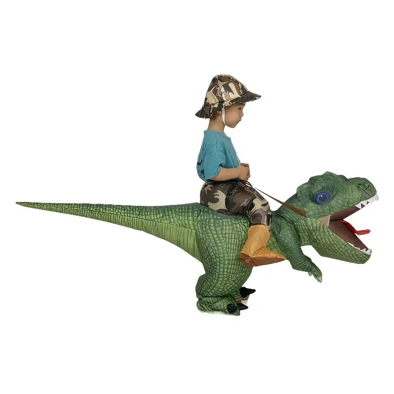 زي ديناصور قابل للنفخ لركوب الخيل تيرانوصور ريكس، فستان ممتع لحفلات الهالوين للبالغين، ألوان وأحجام متعددة #6