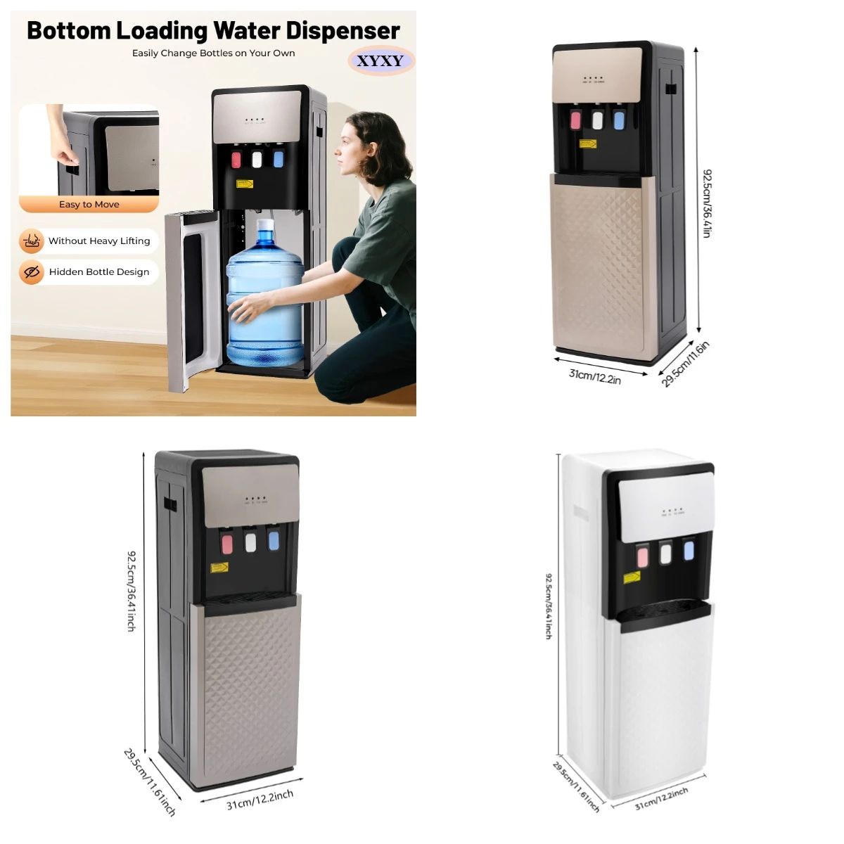 

XYXY-Floor-Standing Hot & Cold Water Dispenser: Stylish Design, Easy to Use, with Hot, Cold, & Room Temp Water for Home & Office