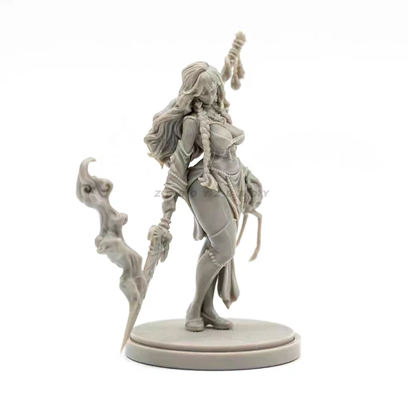 Kits de modèles en résine 38mm, figurine beauté incolore et auto-assemblée A-2109