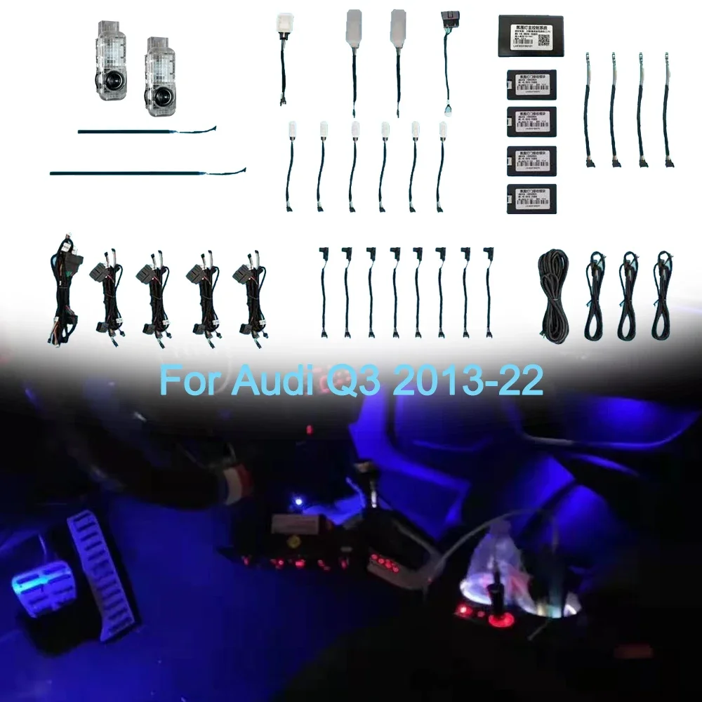 For Audi Q3 2013 2014 2015 2016 2017 2018-2022 LED Central Control Dashboard Atmosphere Strip Ambient Light Decorative Lamp Bar
