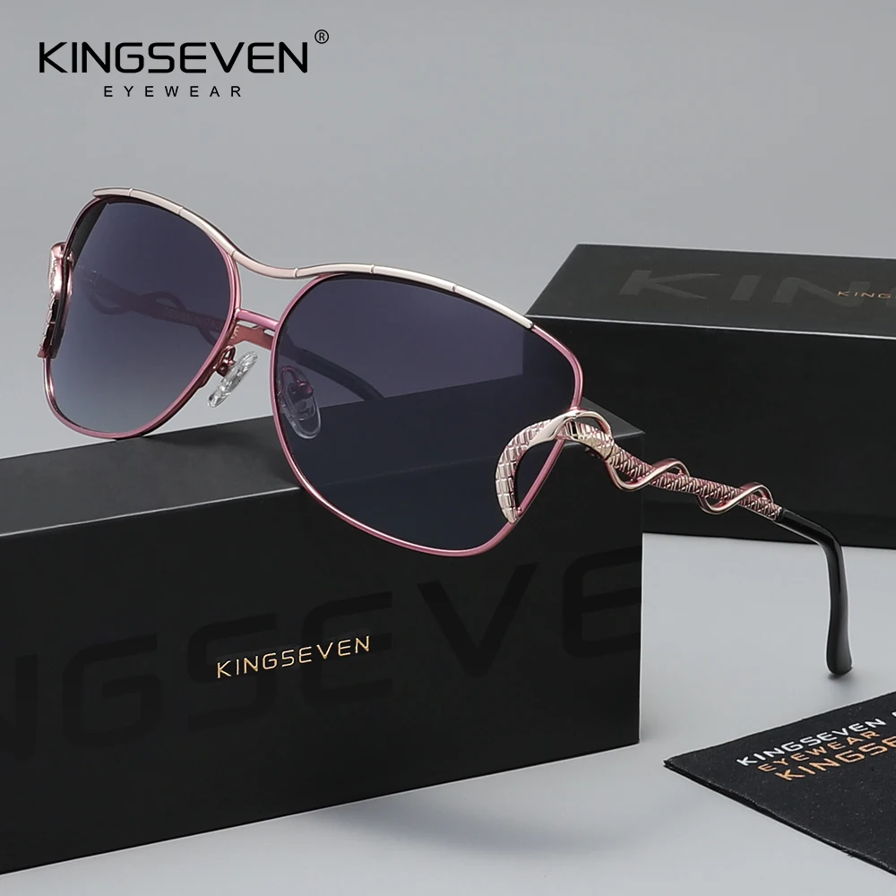 

Женские солнцезащитные очки KINGSEVEN: роскошные, модные, для вождения, поляризованные, с защитой UV400, в форме бабочки, с крупной оправой