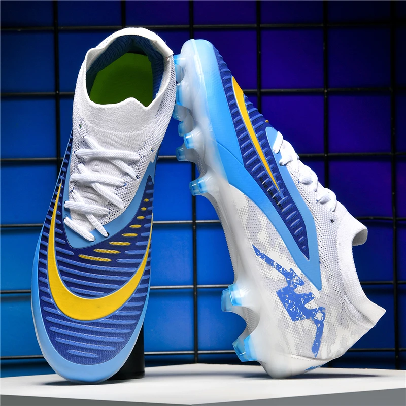 

Men Football Shoes Professional Society Soccer Shoes Original Studded Women TF/FG Long Spikes Sneaker Casual Football Boots