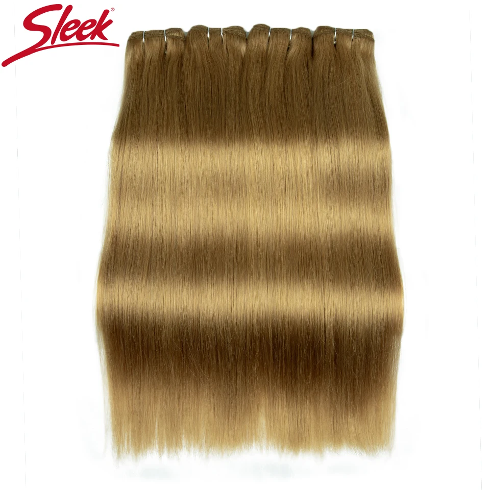 

Sleek 8#Brown Human Hair Bundles For Women 613 Blonde Colored Human Hair extensions Colored Human Hair 613 Blonde Brazilian Hair