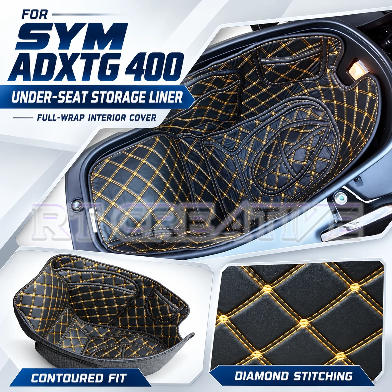 Fit SYM ADXTG 400 Motorcycle Full Coverage Seat Storage Bucket Liner Protective Sleeve