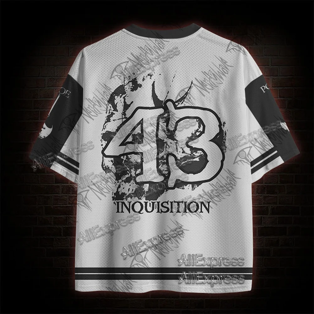 Hot selling street fashion quick drying mesh sportswear, adult and children's V-neck breathable T-shirts, horror movie series
