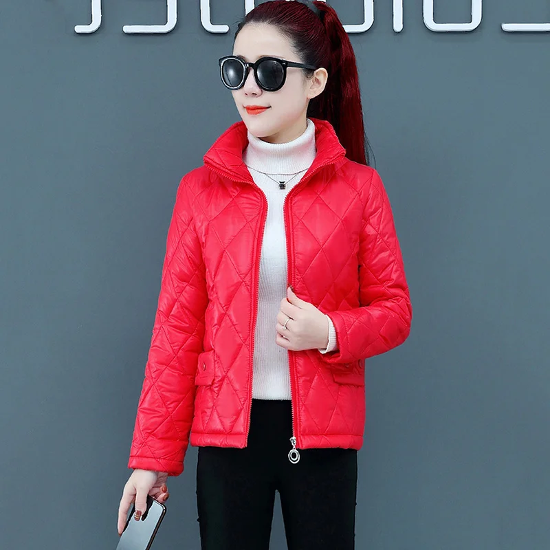 Light Down Cotton-Padded Jacket for Women, Loose Jackets, Short Warm Coat, Female Outerwear, Korean Tops, New, Autumn, Winter