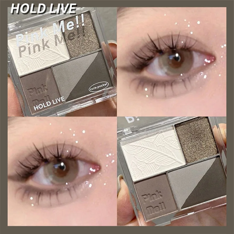 Hold Live Make Up Palette Black Smoky Eye Shadow Palette 5 Colors True Black Dark Grey Smokey Eyeshadow Palette