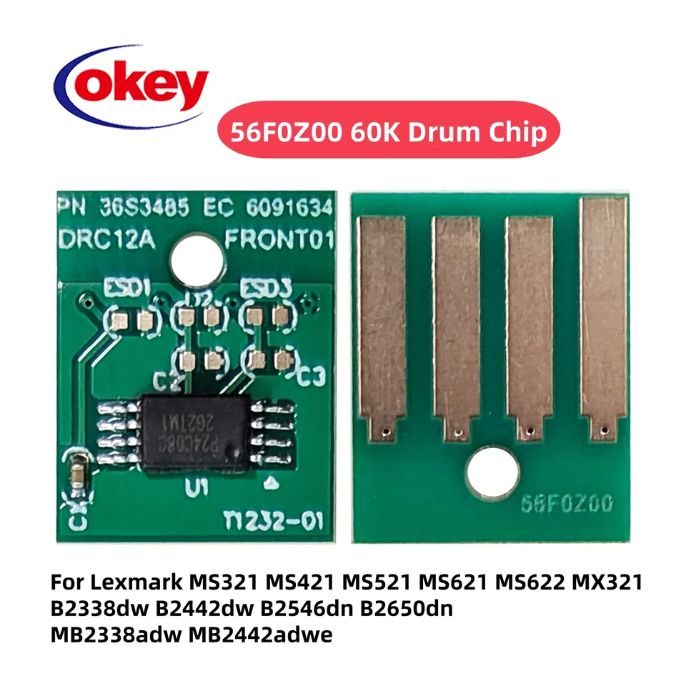 Unité Tambour Compatible 56F0Z00 – Pour Lexmark MS321 MS421 MS521 MS621 MS622 MX321 MX421 MX521 MX522 MX622 – 60 000 Pages
