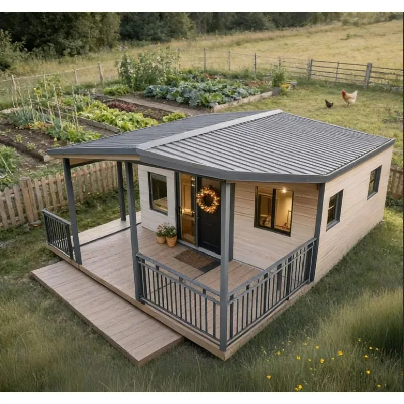 20ft Flat Pack Container House 2 Bedroom Prefab Studio Tiny Home Easy Assembly Portable for Outdoor Office
