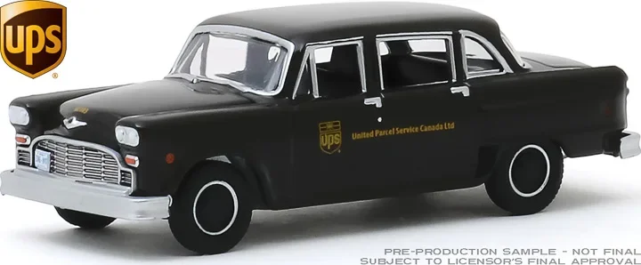 Посылка на Taxicab 1:64 1975 Checker — коллекция моделей автомобилей UPS