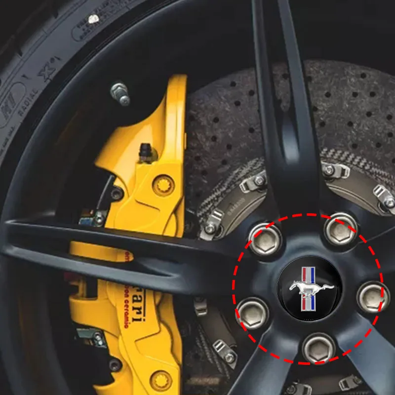 4 Piezas de Cubiertas Decorativas para el Centro de las Ruedas de 56/60mm para Ford Mustang F10 Zapatillas Miniatura Gt Shelby 2015 Mujer 2012