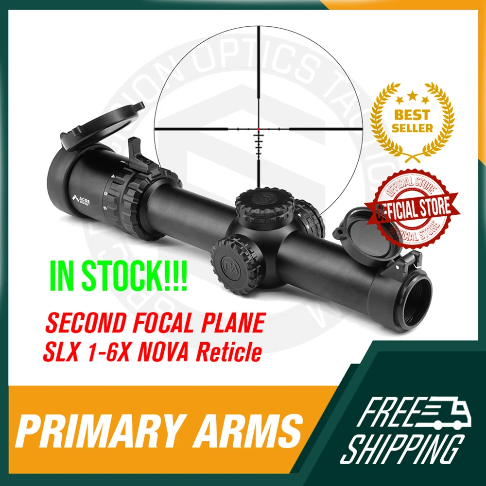 

New Original Primary Arms SLx 1-6x24mm SFP Rifle Scope Illuminated ACSS Nova Fiber Wire Reticle