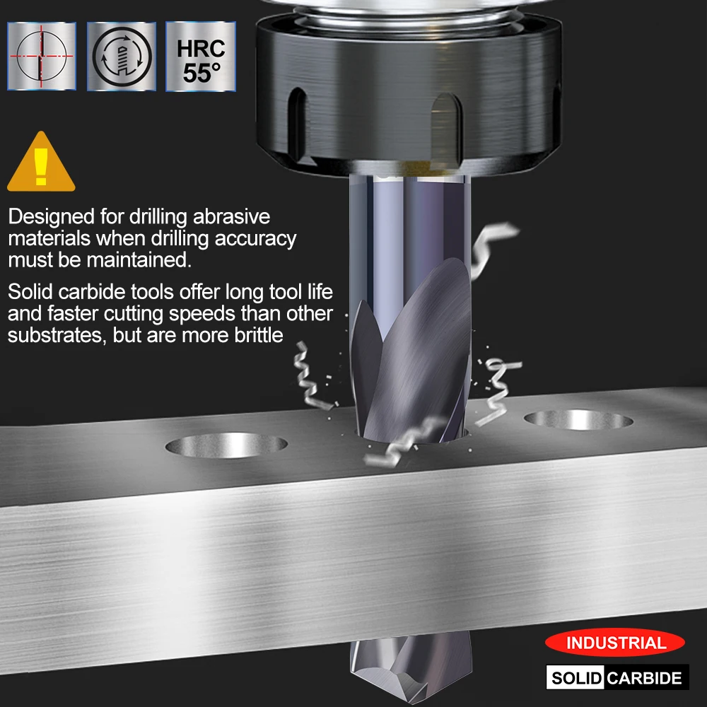 XCAN Carbide Drill Bit 1.0-12mm VAPO Coated Gun Drill Bit for CNC Lathe Machine Hole Cutter Twist Drill Bit Metal Drill Tools