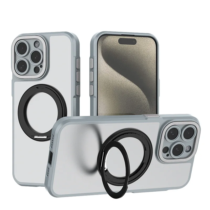 Compatible avec iPhone 16 Pro Max Étui de protection avec support magnétique - Conception de trou de précision pour iPhone 16