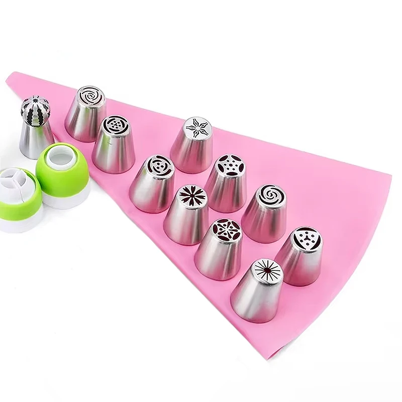 FAIS DU Pink Piping Bag Cream Nozzles Pastry Tools Accessories for Cake DIY Decorating Pastry Bag Kitchen Baking Candy Tools