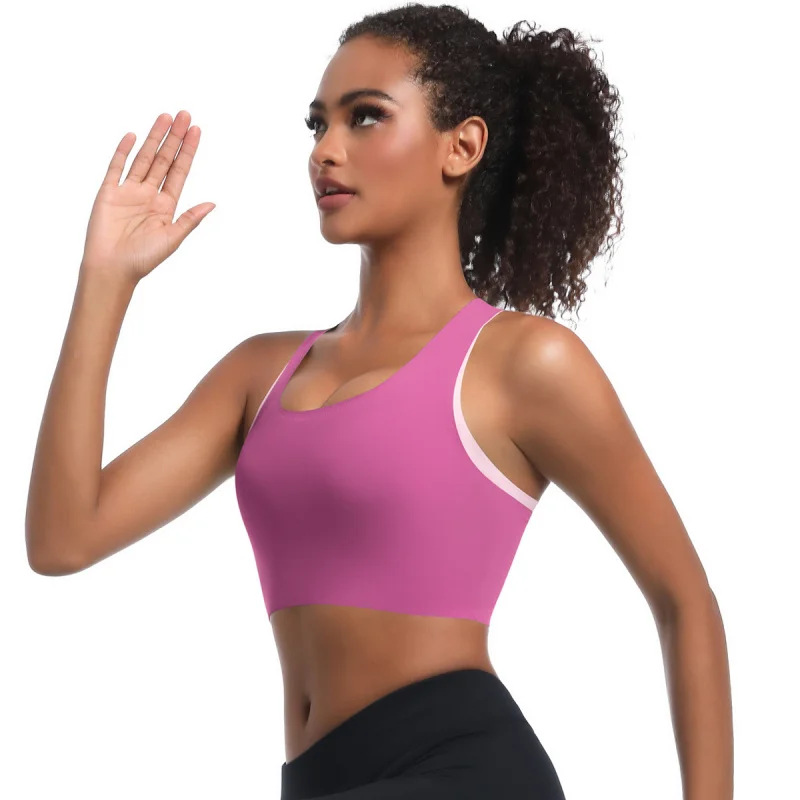 

LEOSOXS Women Bra Shockproof Breathable Elastic Fitness Women Yoga Running Workout Sports Underwear Gym Push Up Sport Crop Top