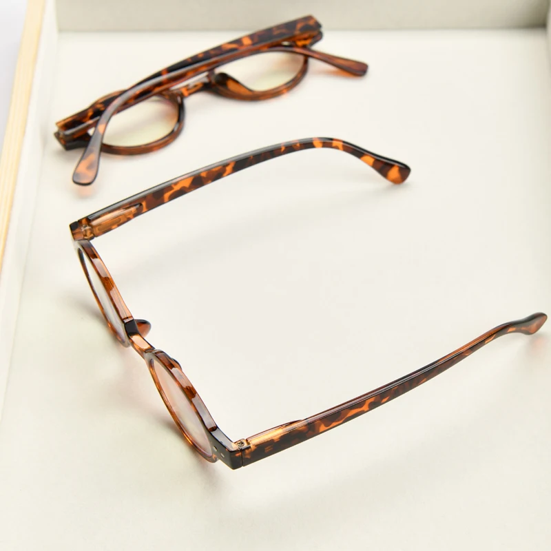 2Pcs Anzug Retro Vintage Mini Kleine Runde Rahmen Männer Frauen Leser Lesebrille Computer Gläser Mit Feder Scharnier + 0 – Detail 7