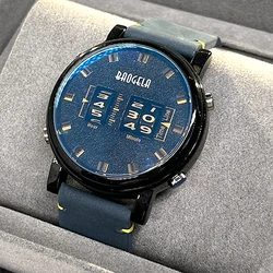 BAOGELA New Drum Roller Watch for Men Fashion orologio da polso al quarzo cinturino in pelle sport orologio da polso firmato da uomo Relogio Masculino