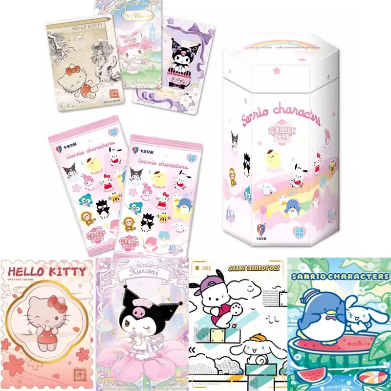 本物のサンリオキャラクターズフラワーラック公式ポラロイドスタイルフォトカードかわいいアニメコレクショントレーディングカードギフト用