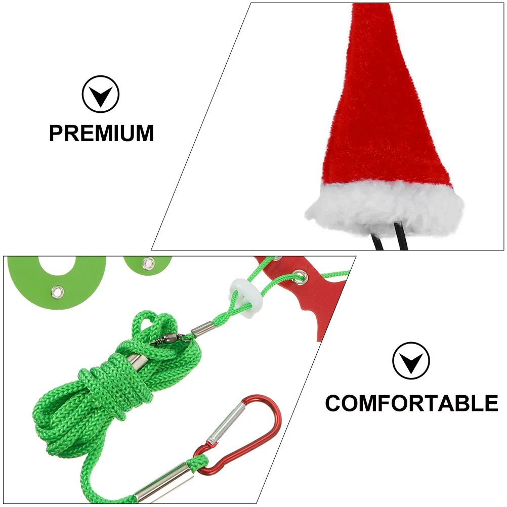 

1Set Lizard Leash Harness Elastic Adjustable Wing Christmas Hat Scarf Adorable Pet Lizard Costume Traction Rope Reptile