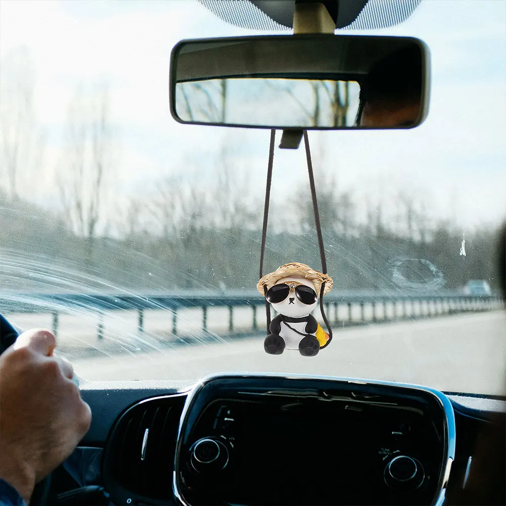 

Panda Car Pendant Rear Decoration Hanging Accessories Interior Design Ornaments for Mirror Animal Theme