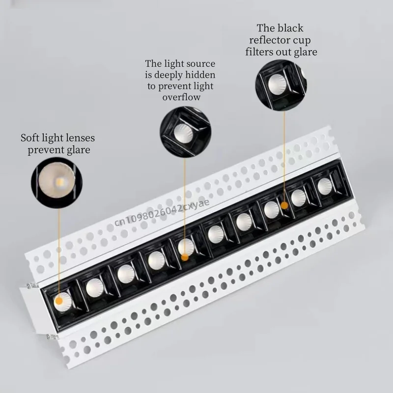 Downlights Tuya DALI, holofotes LED, luzes de teto COB, 10W, 20W, 30W luzes de grade, lâmpada de iluminação interna para sala de estar e casa