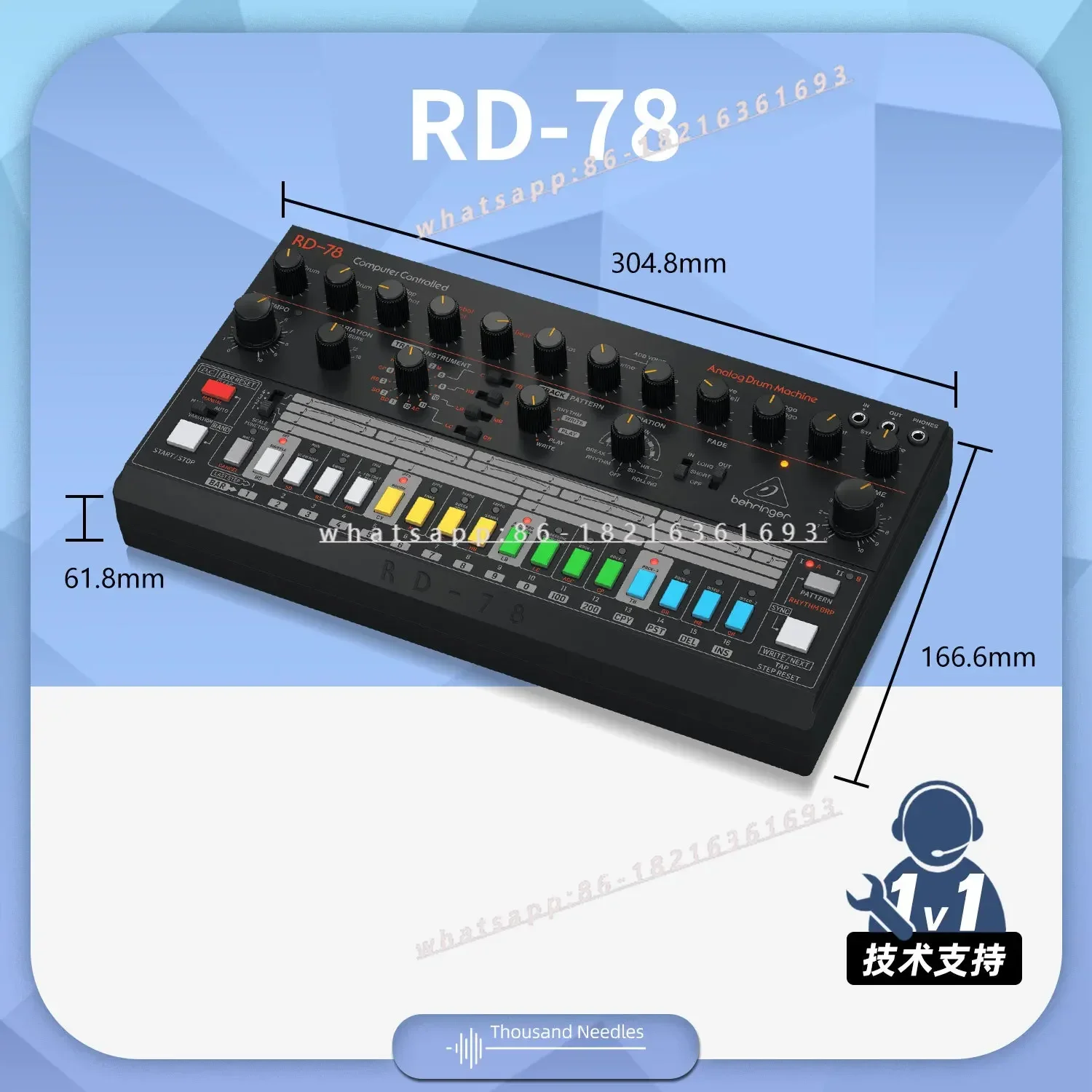 2026GOOD RD-8-MKII/RD-9/RD-78 Classic Analog Drum Machine Module Sampling Sequencer