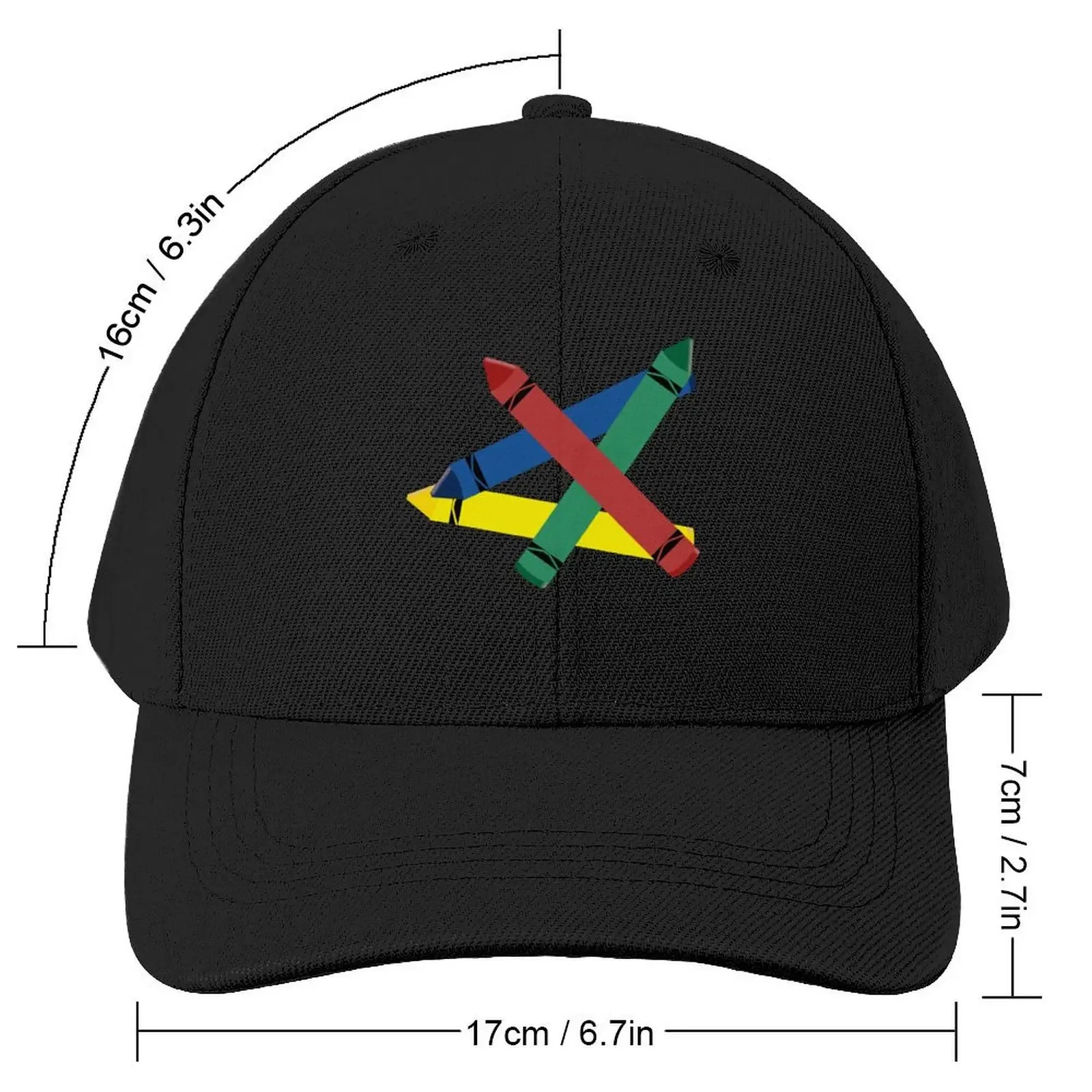 Crayons Red Blue Green and Yellow 2 Baseball Cap Sunscreen Hat Man Luxury Caps For Women Men's