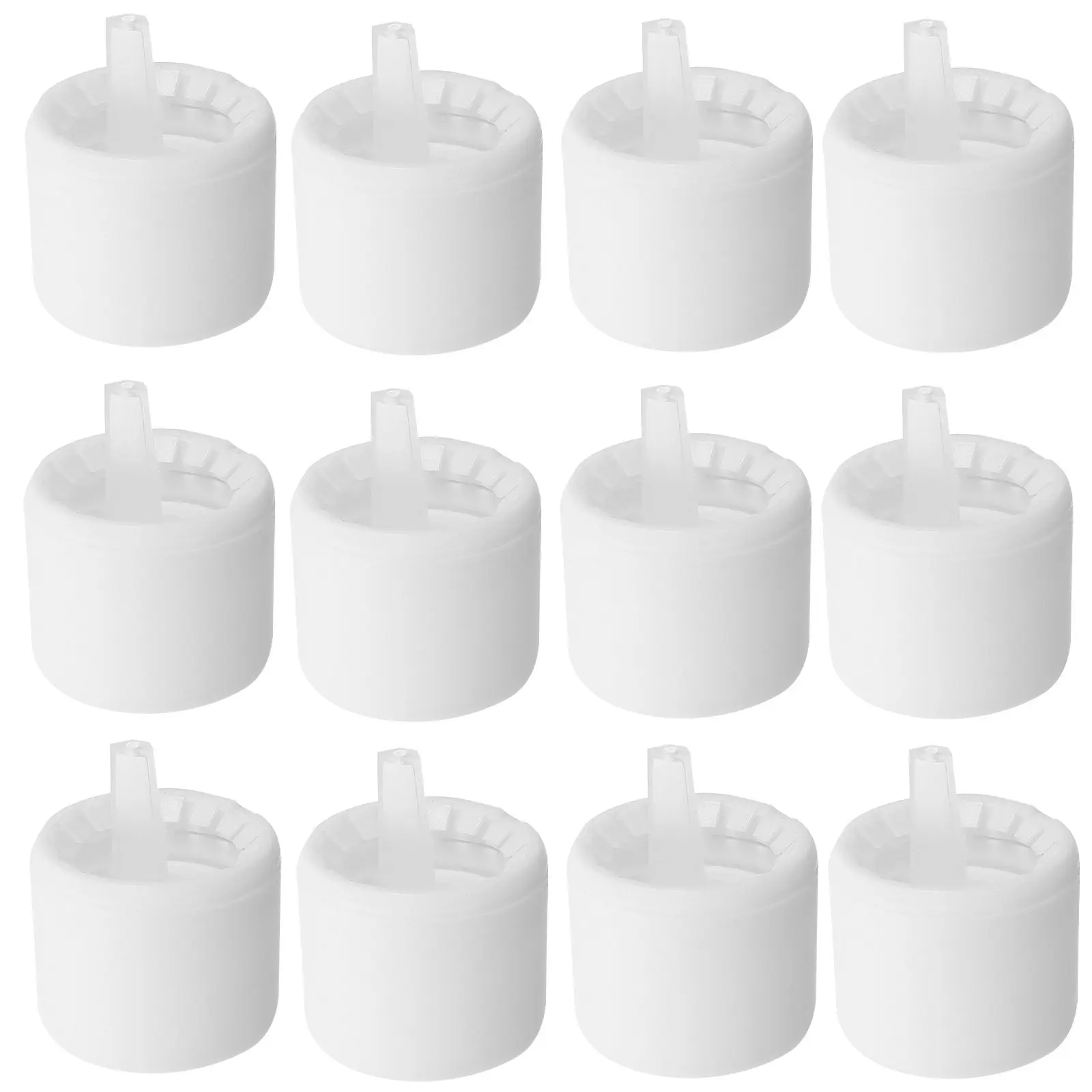 

20 шт. матовых белых крышек для флаконов с эфирными маслами, с защитой от детей, герметичные, с прецизионной резьбой, компактные, плоские, многоразовые, пластиковые