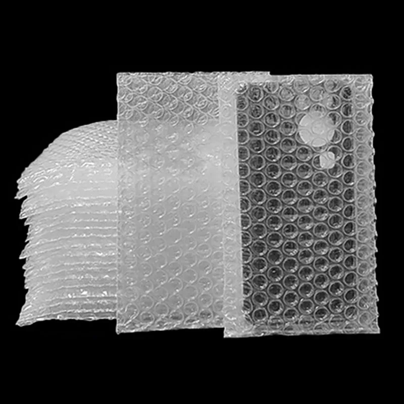 Plastic Wrap Envelope Transparent Packing PE Bubble Shockproof Packaging Bag Double Film  Protective Bag 100Pcs/lot