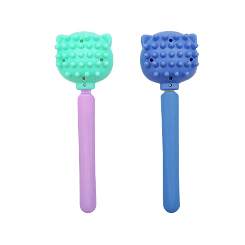 Handheld Cat Head Scalable Silicone Back Knock Relaxing Scratcher Massage Hammer