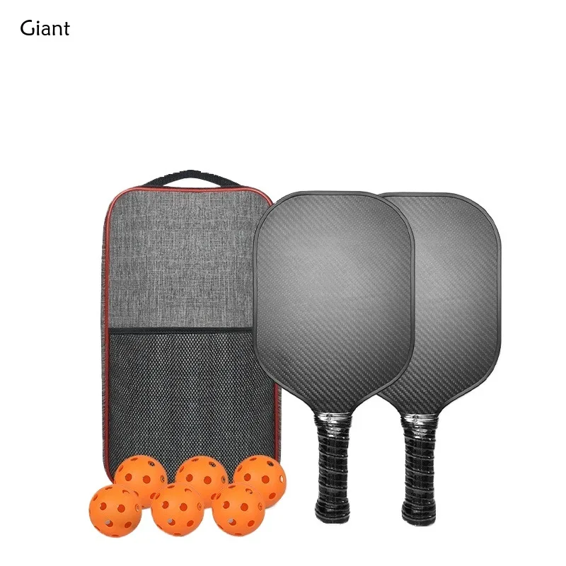 

Carbon Fiber Set 2 Rackets 6 Balls and 1 Ball Bag Pickleball Paddle Made Fiberglass and Carbon Fiber for Beginners in the of