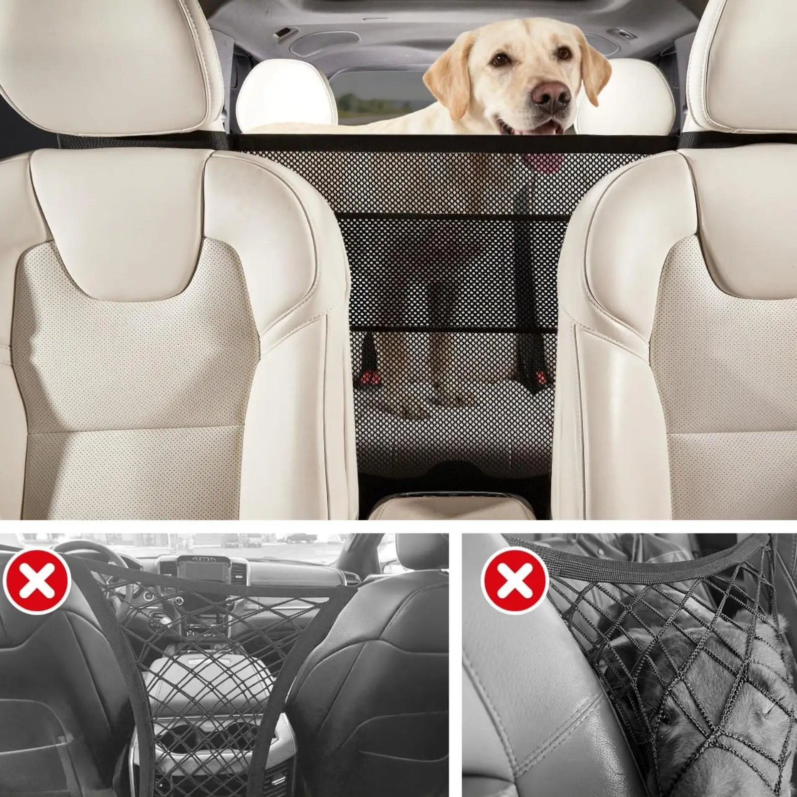 Car Pet Divider Net Thickened Dog Car Divider Abrasion-Resistant Resistant