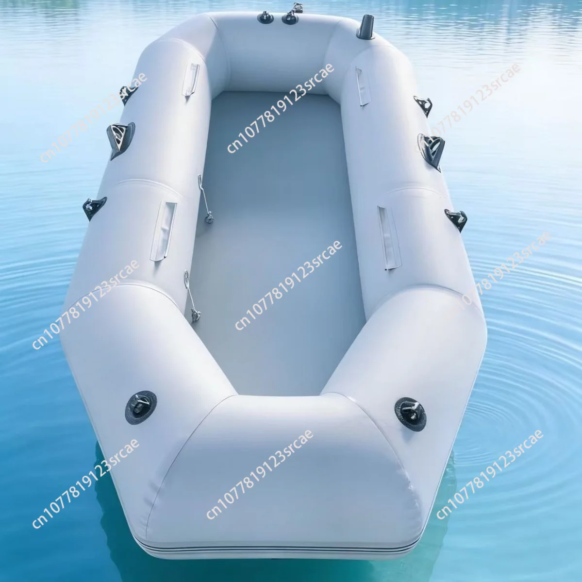 Solid color wear-resistant thickened rubber boat inflatable boat hard bottom folding professional Luya hovercraft