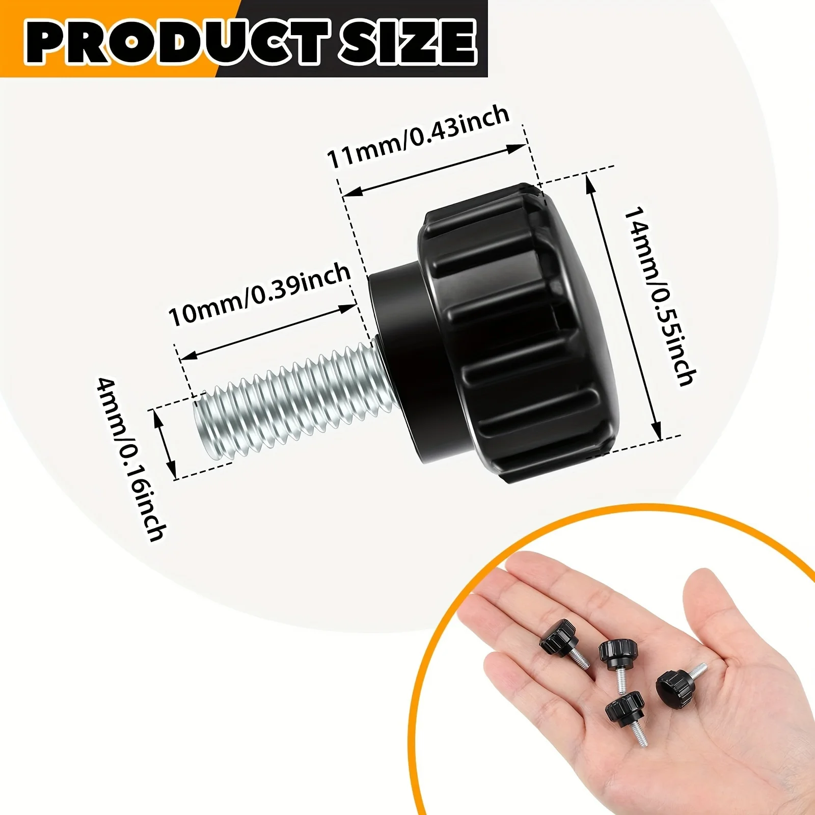 10pcs M4 Self-Locking Plug Head Bolts, Grade 8.8 Threaded Fasteners Suitable for Mechanical Assembly, Furniture, DIY