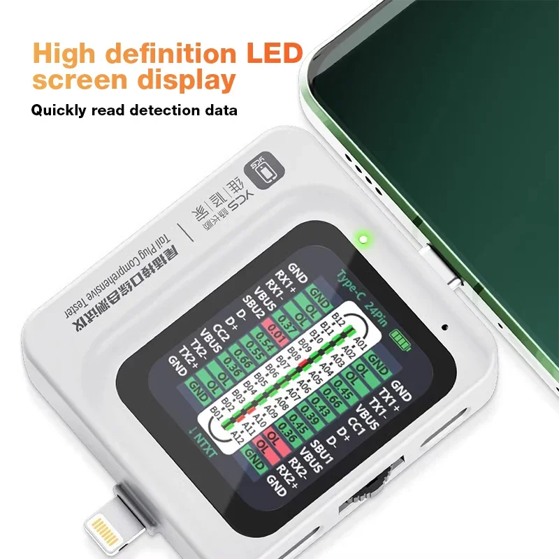 YCS TNS360 RL TB-9 QL IBridge A3 Mobile Tail Plug Detector Automatically Scans 3-in-1 and Supports IPhone and Android Models
