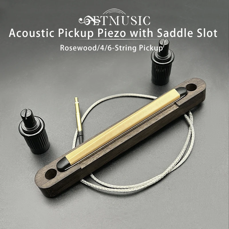 

Rosewood Bridge for U Bass 110x13mm with Height Adjusting Screws Saddle Slot 84x6.5mm for 4/6-String Acoustic Bass Guitar Parts