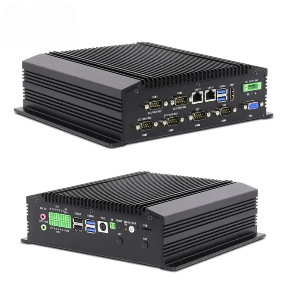 Windows Win 11 Industrial Fanless  PC Fanless J1900 I5 7200U X86 i Nuc Fanless Industrial Embedded PC