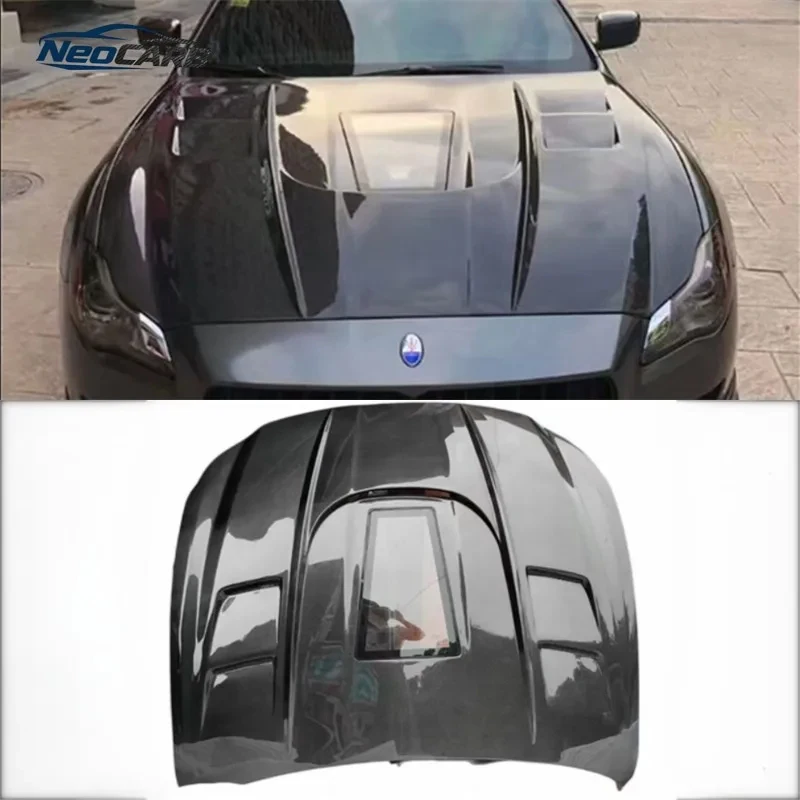 

For Quattroporte 2013 2014 2015 2016 2017 2018 2019 2020 2021 ReaI Carbon Fiber Engine Hood Cover Kit