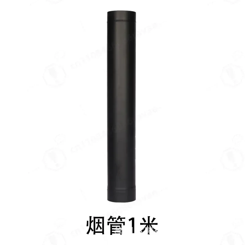 304 Stainless Steel 0.6mm Black Spray Paint Smoke Pipe Real Fire Wood Wall Fitting Chimney Flue