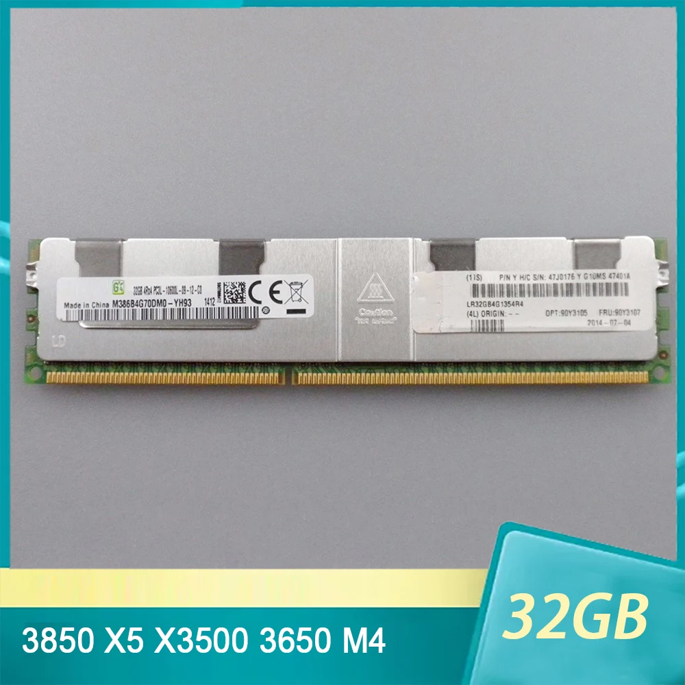 Dla IBM 3850 X5 X3500 3650 M4 3950 X5 90Y3105 90Y3107 47J0176 32 GB 1333 ECC REG DDR3 Pamięć serwerowa