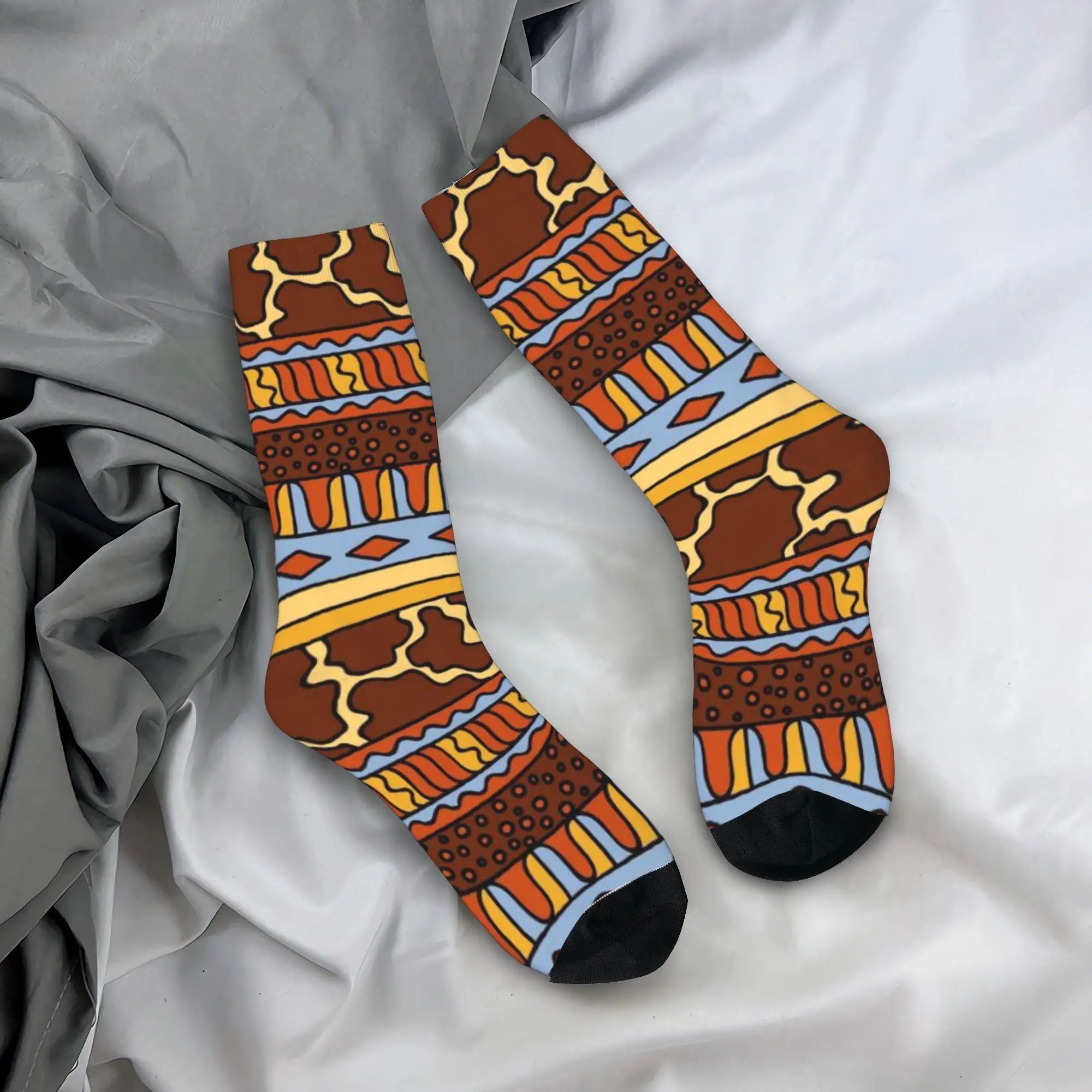 Unisex Men Socks Hand Drawn African  Stockings Spring Vintage Warm Soft Socks Graphic Running Anti Skid Socks