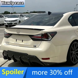 For Lexus GS GS300 GS350 2012 2013 2014 2015 2016 2017 ABS Plastic Primer Color Rear Trunk Lip Spoiler Car Accessories