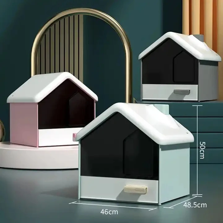 

Litter Box Cat Bedpans Large Toilet Cleaning Anti-Splshing Kitty Litter Pan Portable Tray Corner Cats Products